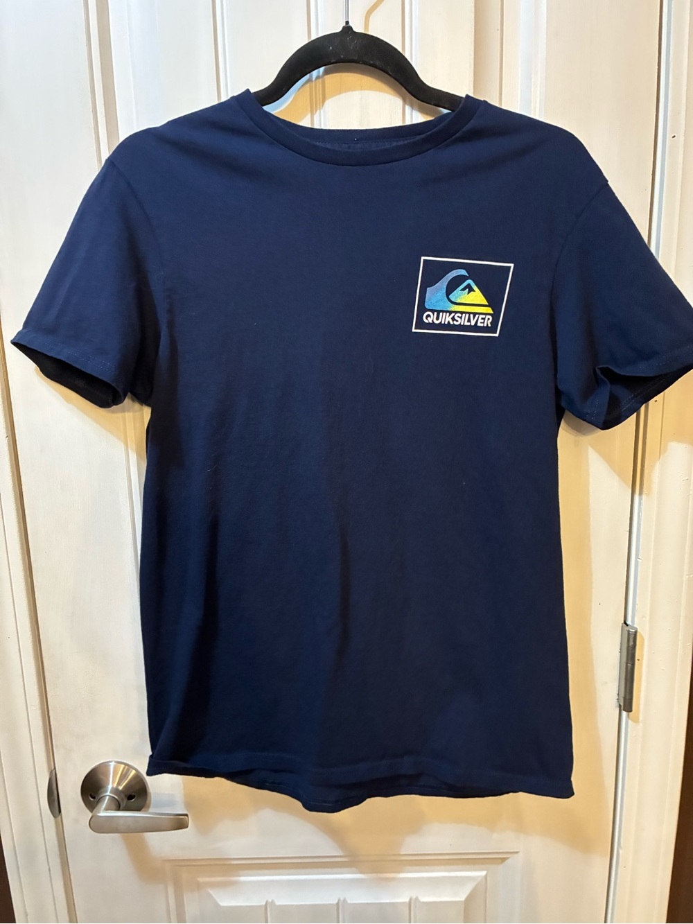 Quiksilver Navy Tee with Multicolor Chest Logo